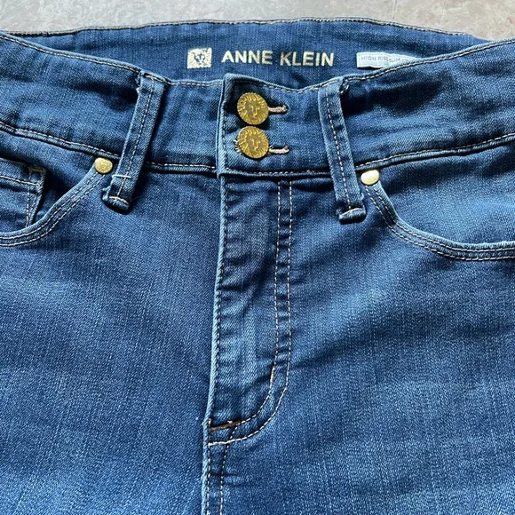 Anne Klein High Rise Slim Straight Jeans - Picture 5 of 6